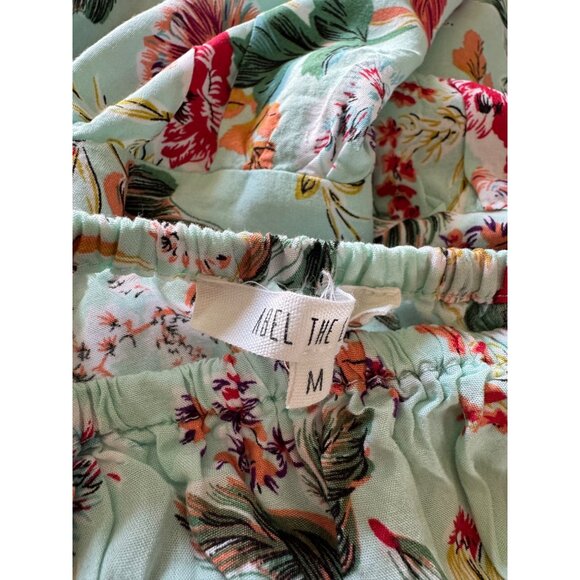 Abel the Label Dress M Floral Maxi Smocked Waist Square Neckline Anthropologie - Picture 6 of 11